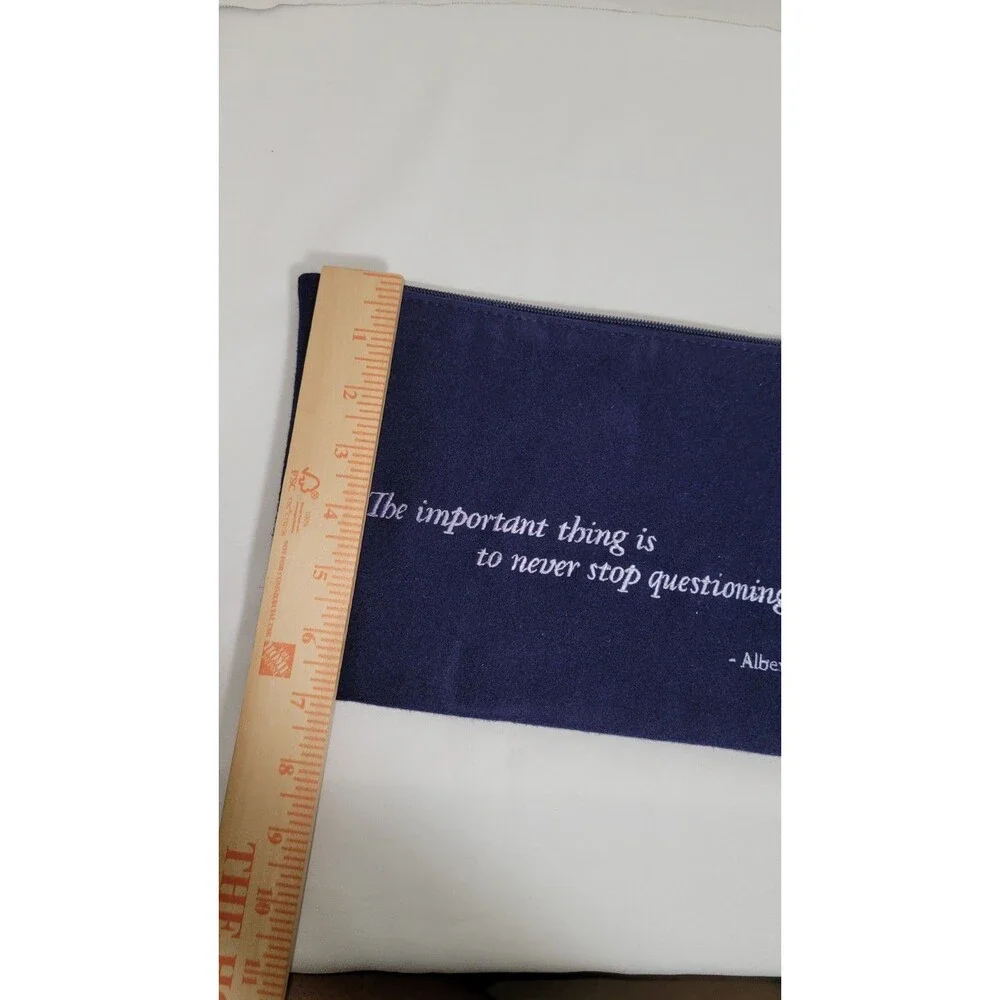 Viking Cruise Line Wool Zipper Pouch Gray Quote 11